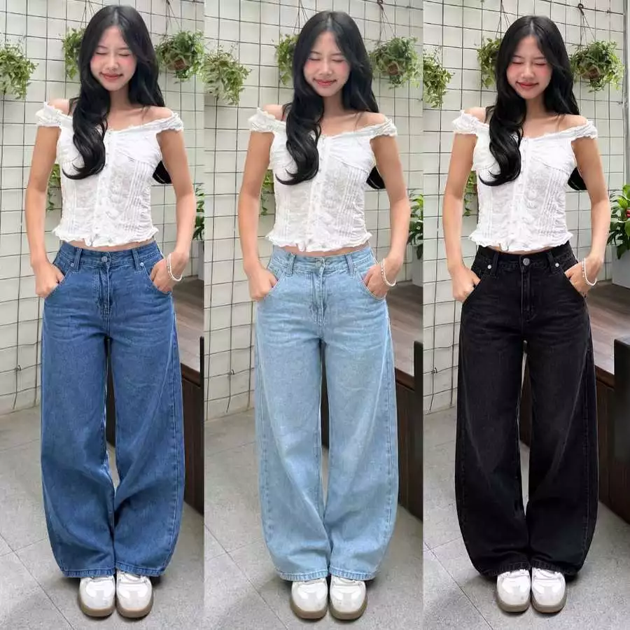 Quần Jean Nữ Ống Suông Cạp Cao Form Rộng Cực Đẹp, Hack Chiều Cao, Tôn Dáng Xinh | Size 40–75Kg