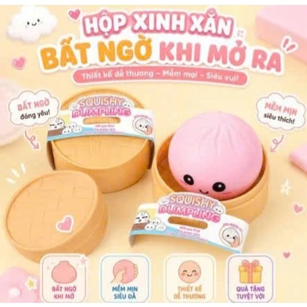 Squishy Mochi Bánh Bao ĐỔI MẦU NGOÀI NẮNG Có Xửng Nhiều Mẫu Chậm Tăng Bóp Mềm Mịn Hot Trend- Quà Tặng