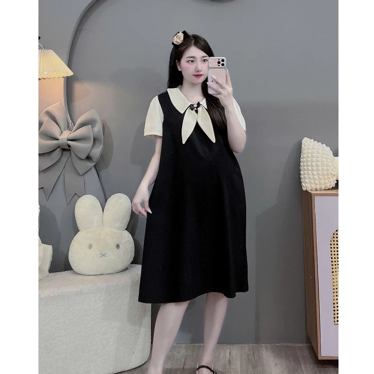(45-100kg) Đầm bầu,váy bầu thiết kế dáng công sở,bigsize đến 100kg