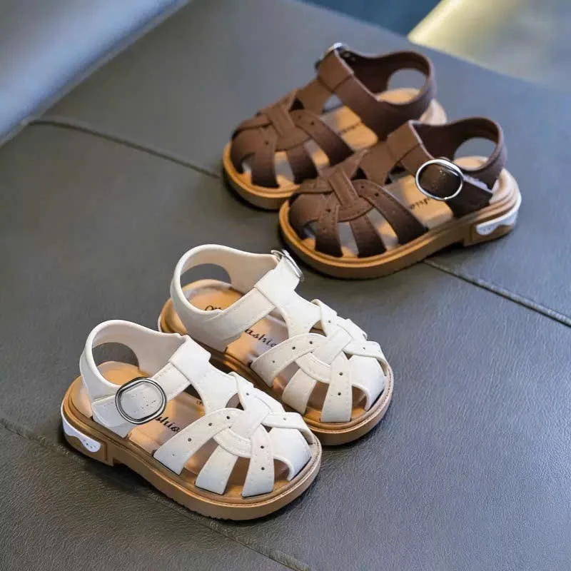 Dép Sandal Bé Gái Tập Đi Đế Mềm Chống Trượt – Giày Sandal Mũi Rọ Thoáng Khí Quai Khóa Tròn Cho Bé 9 Tháng - 3 Tuổi