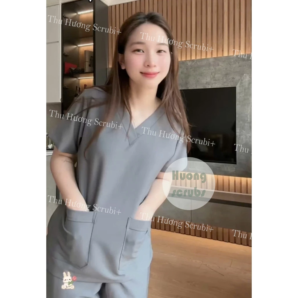 Giá Xưởng - Bộ Scrubs Bác sĩ Cotton ELS lạnh Hàn CAO CẤP, Đồng Phục Spa, Dược sĩ, Kỹ thuật viên