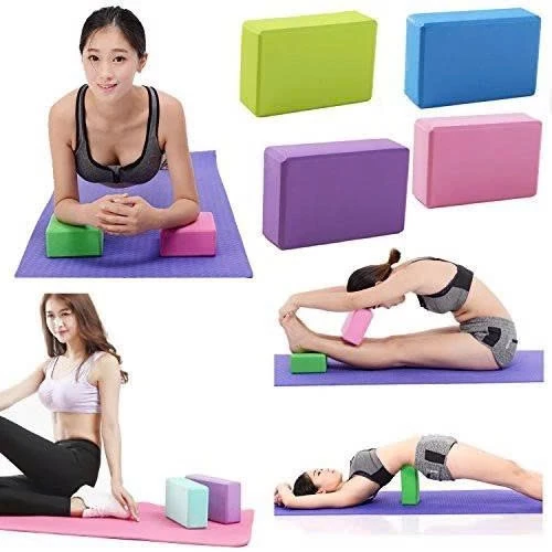 Gạch tập yoga in hoa chất liệu cứng cáp tập yoga hiệu quả 180g Sumio block yoga