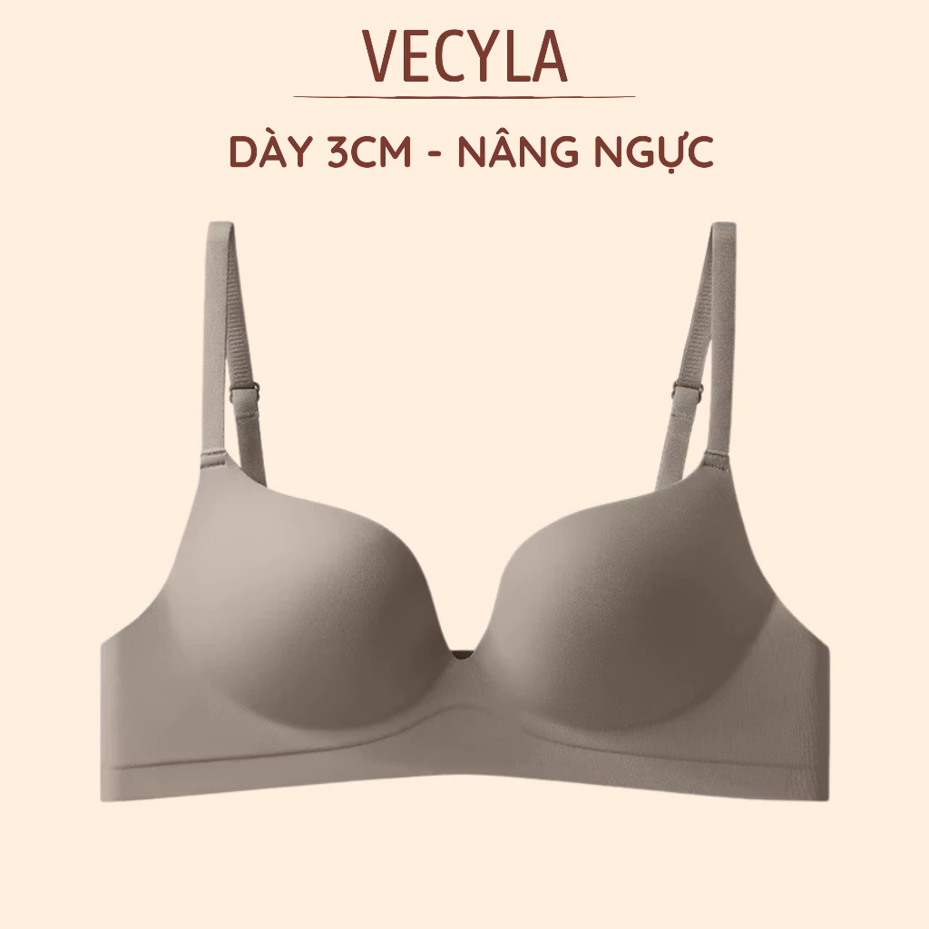Áo Lót Nữ VECYLA Su A 977 Không Gọng Nâng Ngực Tạo Khe Đệm Dày Cao Cấp Xuất Nhật