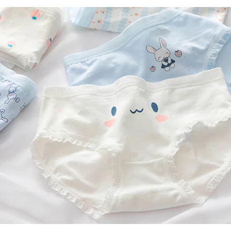 [Peinn] Combo 10 Quần Lót Bé Gái Cotton Thấm Hút Mồ Hôi Hình Thỏ Con Dễ Thương Đáy Kháng Khuẩn 25-62KG Quần Cute CTB04