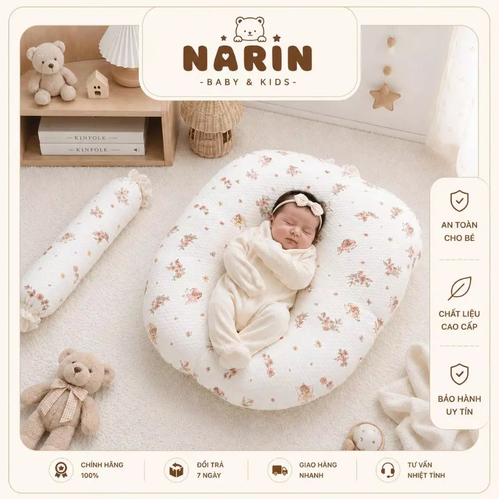 Gối Chống Trào Ngược Cho Bé Monona:a Êm Ái, An Toàn, Hỗ Trợ Ngủ Ngon Bảo Vệ Cột Sống Bé Trong Những Tháng Đầu Đời