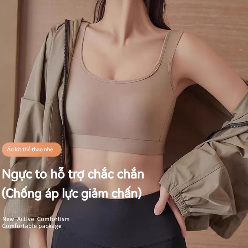 Áo ngực ôm trọn không gọng dành cho vận động thoáng khí chống rung nâng đỡ cực kỳ thoải mái