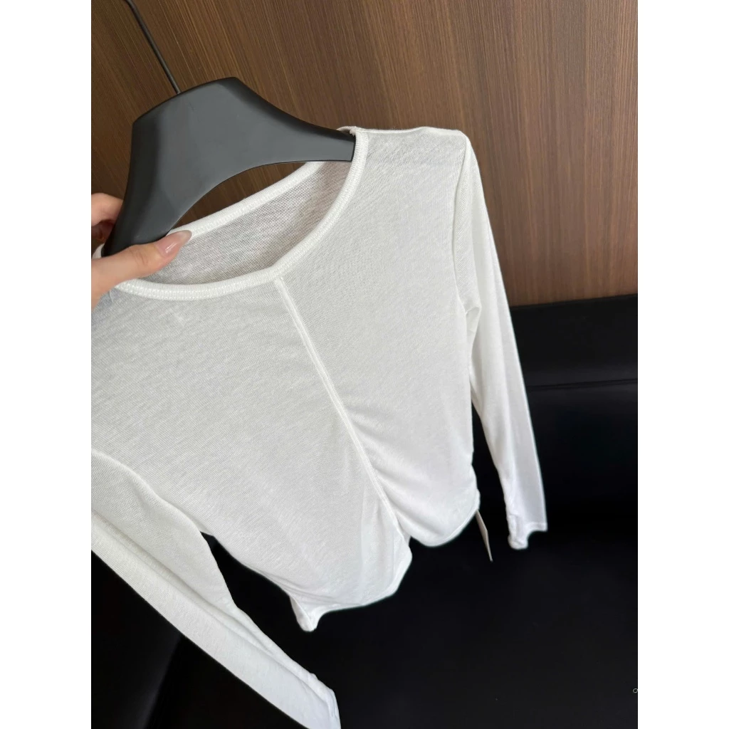 [LADIE STUDIO] Áo thun tay dài draping fit – áo nữ ôm dáng tôn eo thanh lịch AO26