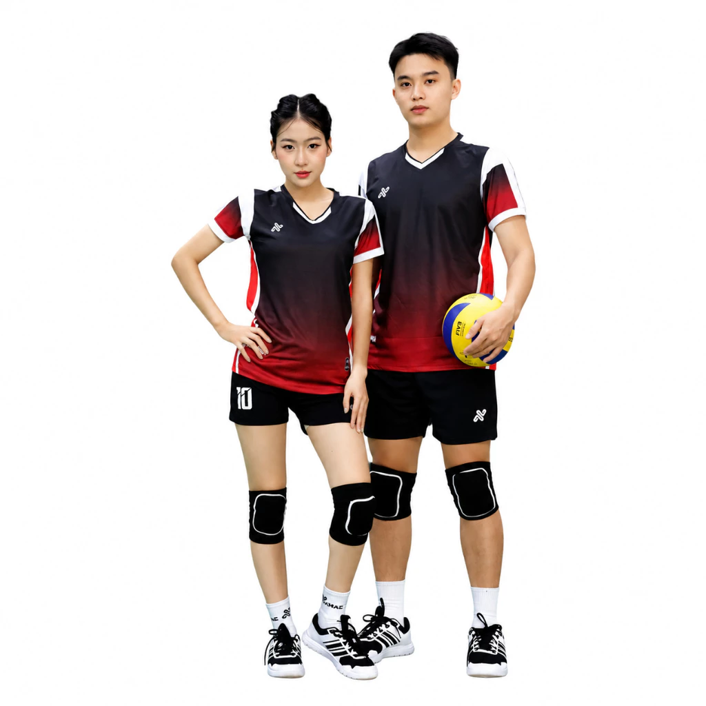 Bộ quần áo bóng chuyền AMAC CHAMPION, thể thao chất vải mè thái, co giãn, thấm hút mồ hôi, đủ size