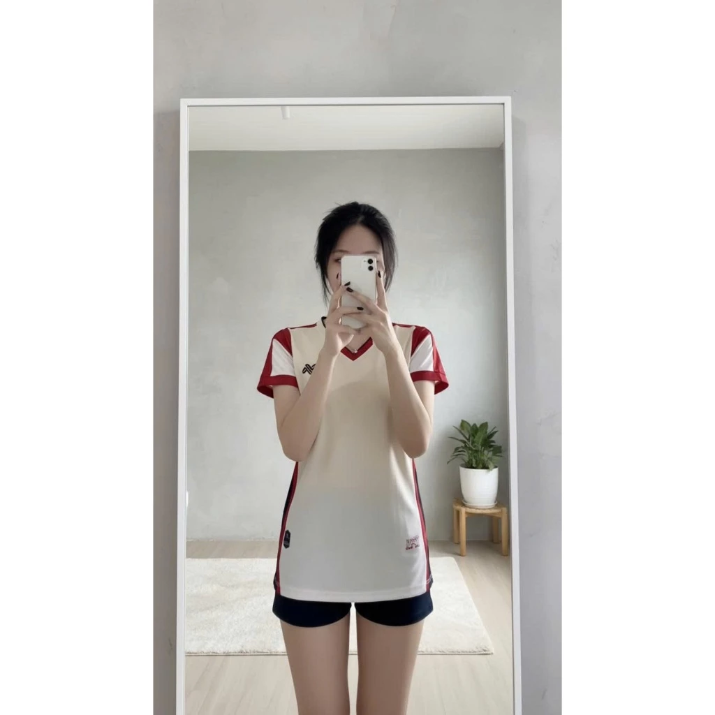 Bộ quần áo bóng chuyền nam nữ thiết kế MÀU KEM in tên số, co giãn, thấm hút mồ hôi, size từ 40-80kg