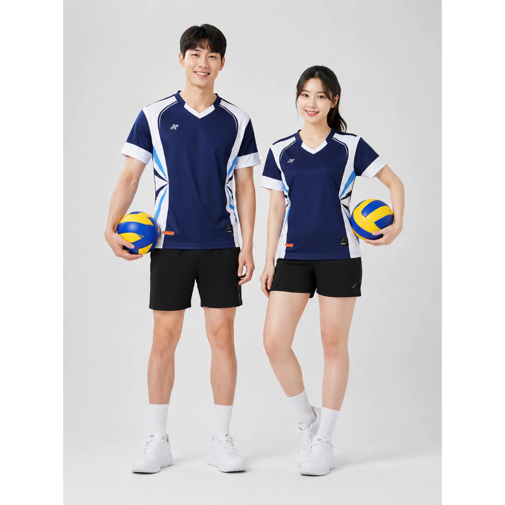 Bộ quần áo bóng chuyền nam nữ AMAC THAN HOA in tên số, co giãn, thấm hút mồ hôi, size 35-80kg