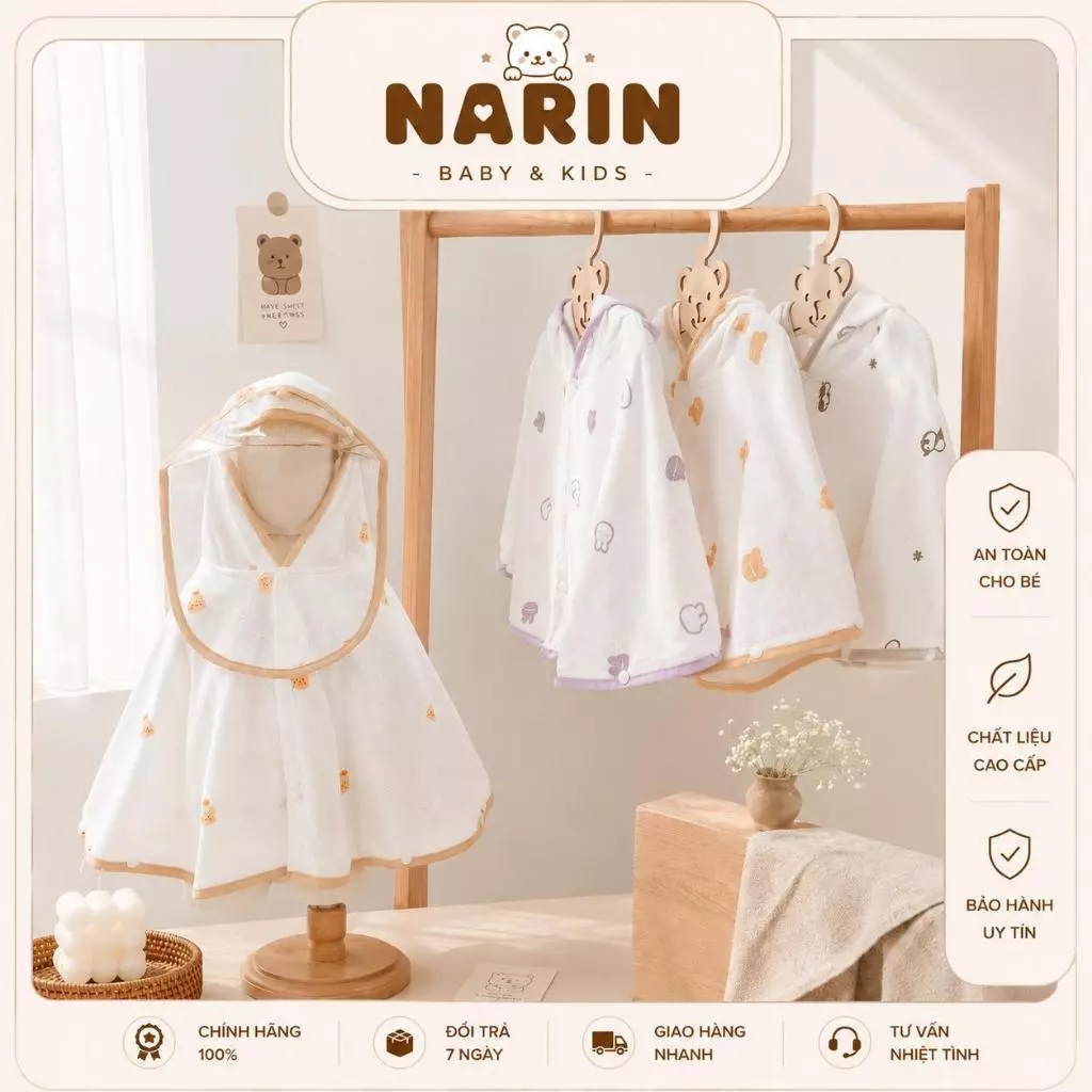 Áo Choàng Chống Nắng MONONA Muslin Sử Dụng 4 Mùa Cho Bé  An toàn cho bé mẫu mới nhất