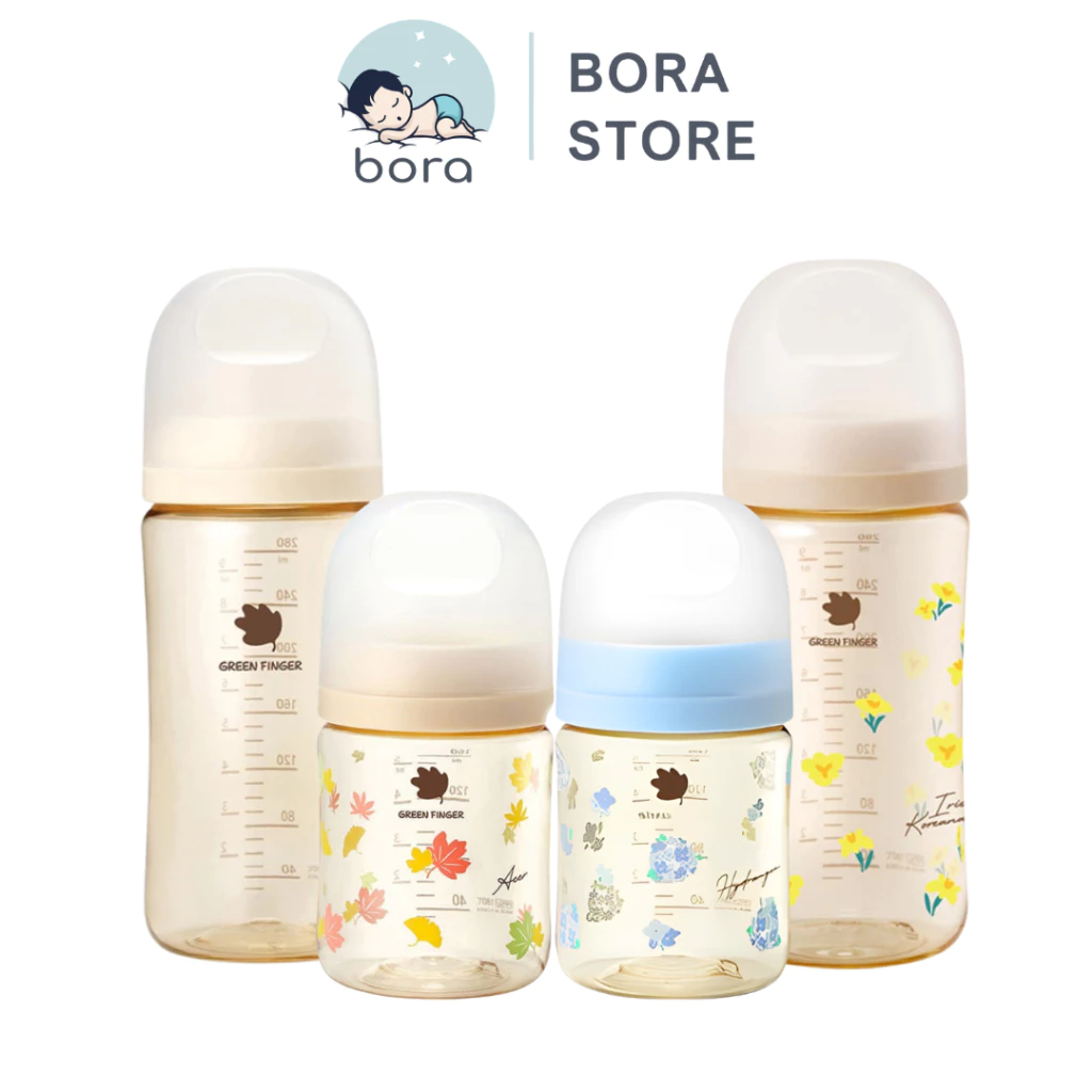 Bình sữa Green Finger Hàn Quốc chính hãng cho bé 160ml/280ml [Được chọn núm S/M/L/LL]