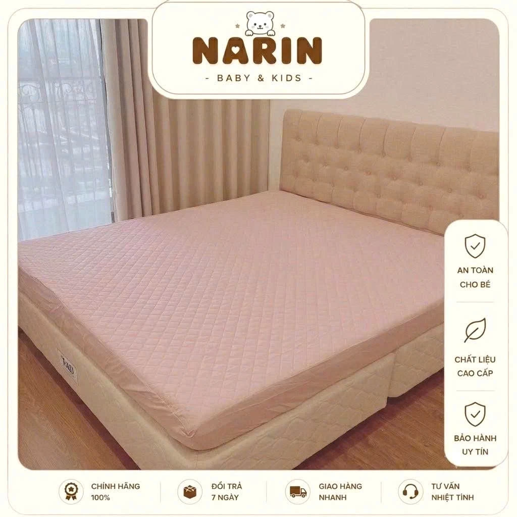Ga Chống Thấm Xuất Hàn, MNN125 Cho Bé Topper Chống Thấm Bảo Vệ Đệm Chất Liệu Siêu Mềm Mại Sử Dụng Được 4 Mùa