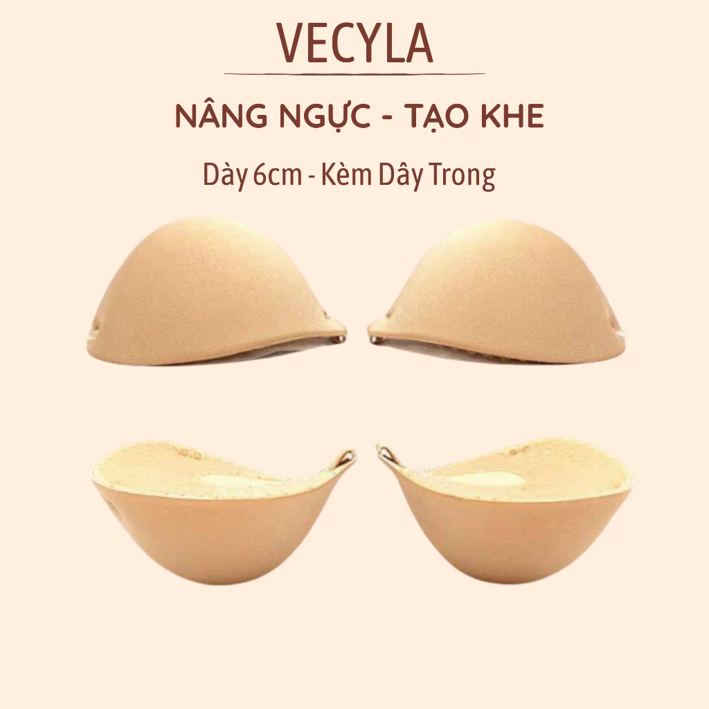 Áo ngực nữ VECYLA , áo dán ngực P41 đệm dày 6cm kèm dây trong nâng ngực tạo khe dành cho ngực nhỏ loại 1