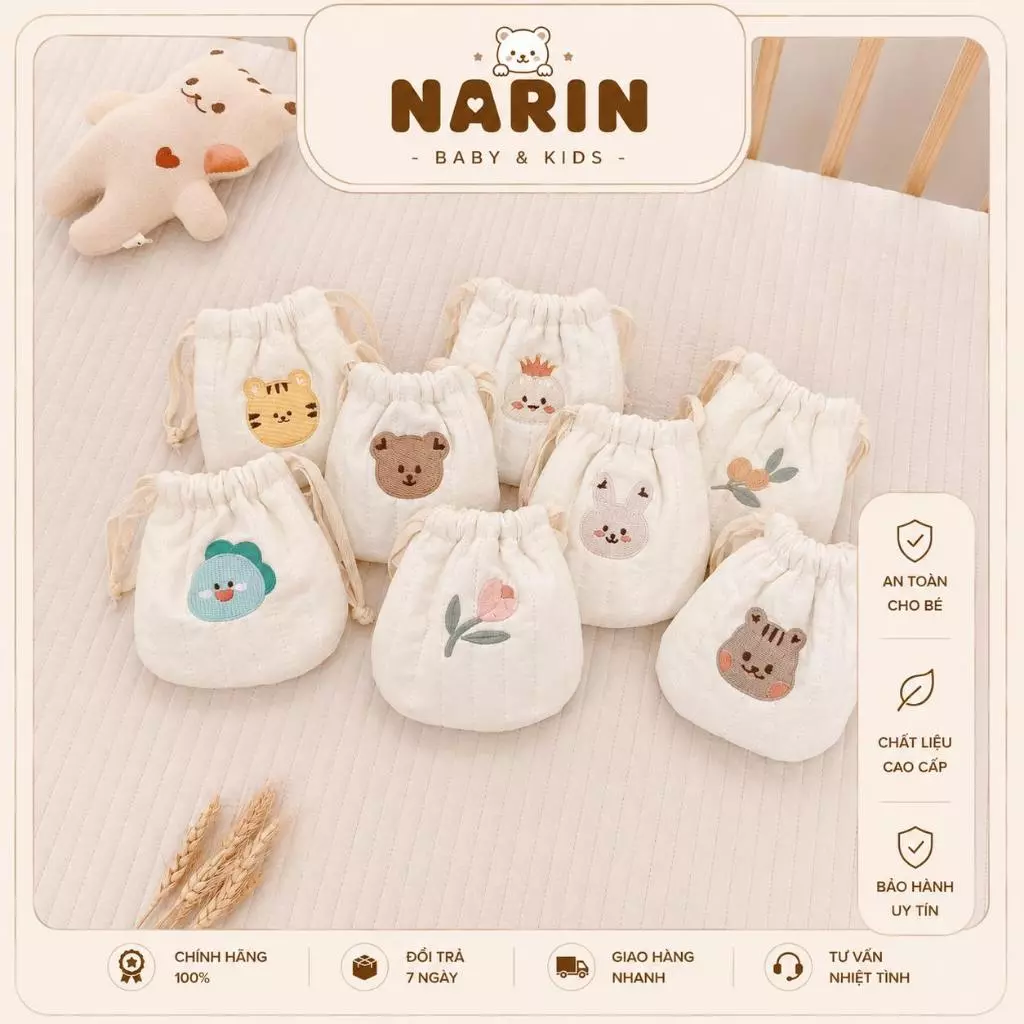 Túi Đựng Tiền Lì Xì Đựng Tỏi Cho Bé Đi Chơi Tết Đồ Handmade Đáng yêu Nhiều Mẫu Bé Yêu Mozio