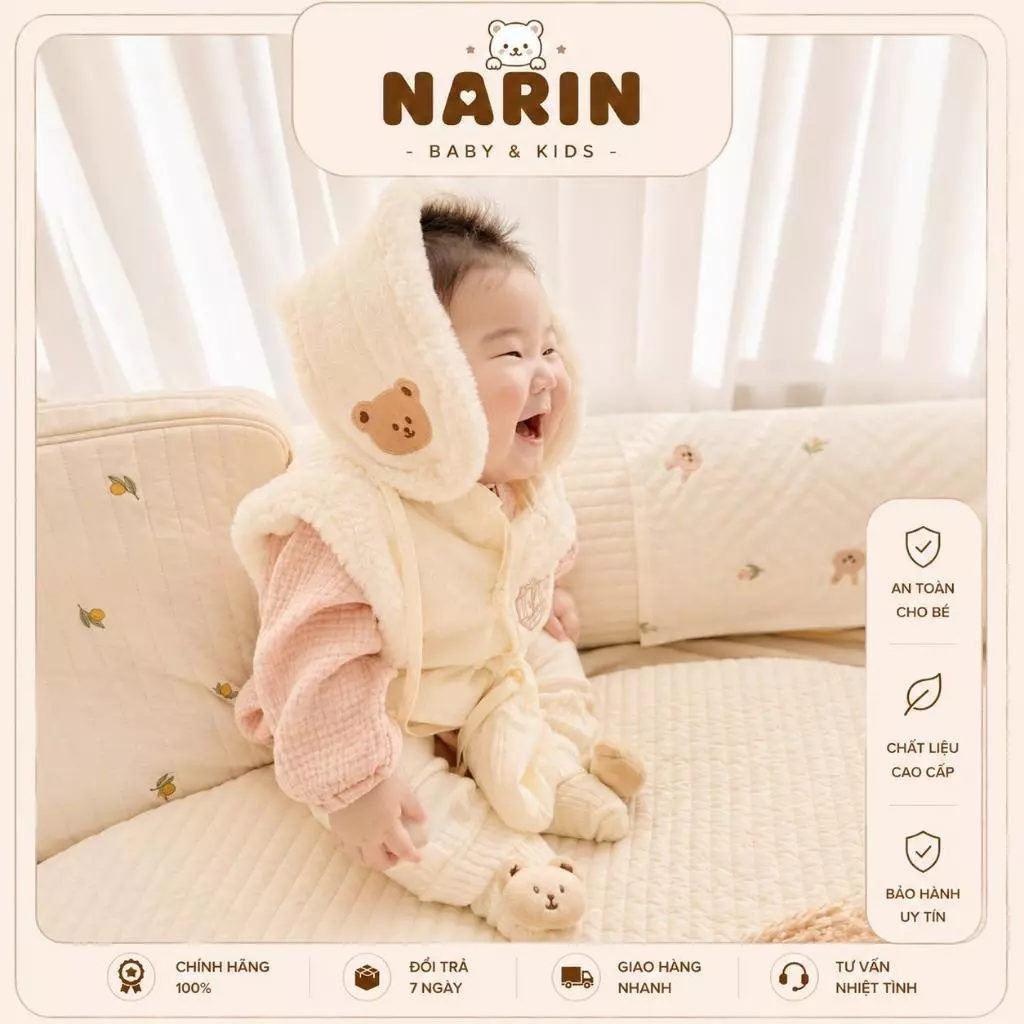 Bịt Tai Giữ Ấm Cho Bé Mùa Đông Phong Cách Korea Họa Tiết Thêu Dễ Thương Mozio