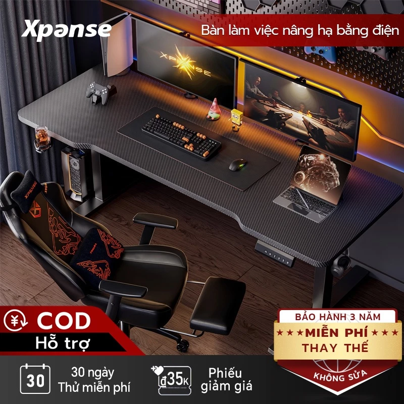 Xpanse Z-C8 bàn gaming Nâng Hạ Thông Minh Bàn Làm Việc Chân thép đặc bàn bệt Trò chơi dành riêng