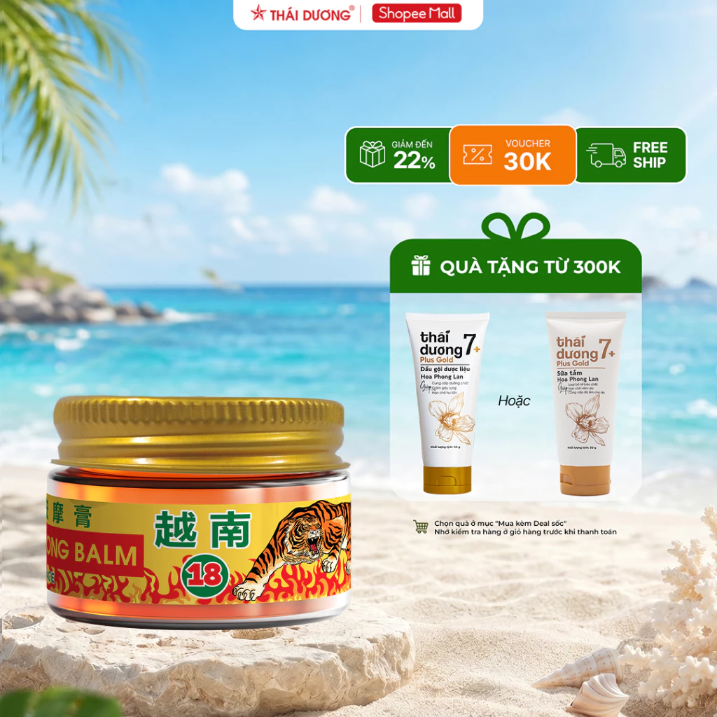 Cao gừng xoa bóp (hộp 1 lọ 20g) Saothaiduong Balm - Sao Thái Dương