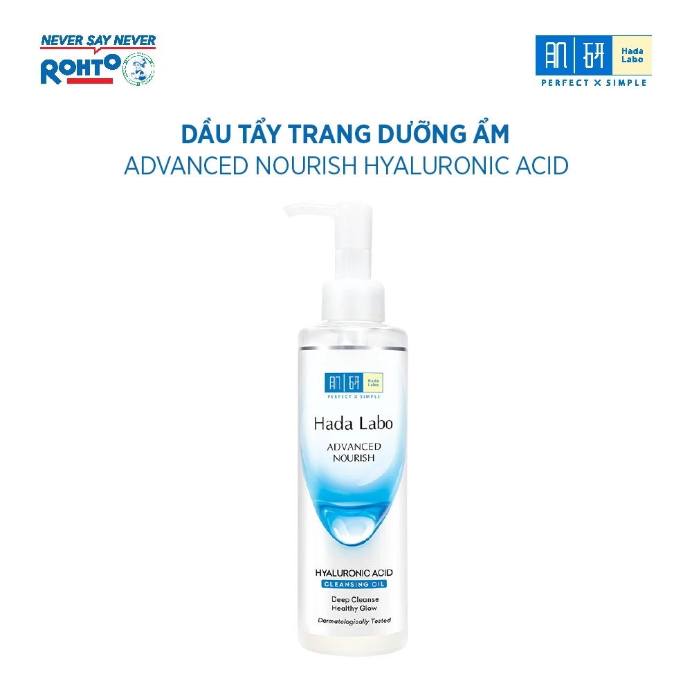 [KOL] Dầu tẩy trang dưỡng ẩm Hada Labo Advanced Nourish Hyaluron Cleansing Oil 200ml