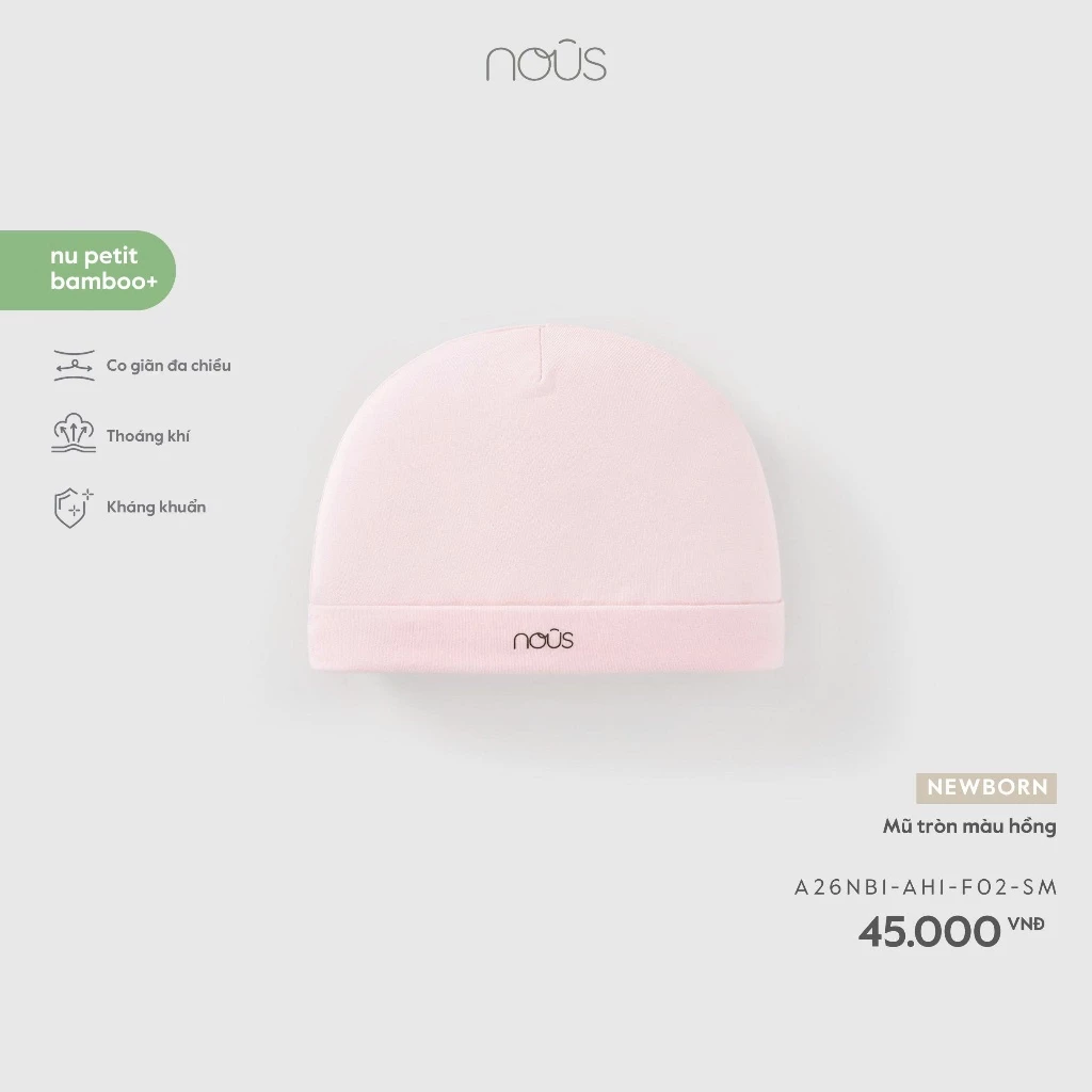 Phụ Kiện Nous Newborn Mũ, bao tay bao chân cho bé sơ sinh họa tiết mềm xinh nhỏ nhắn cho bé dưới 5.5kg BST T6