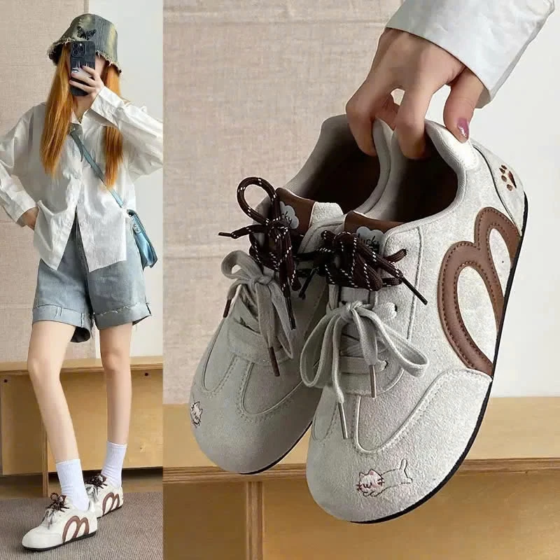 [ Tặng dây giày ] Giày Nữ Canvas Họa Tiết Mèo Cute - Tăng Chiều Cao 3cm, Hack Dáng  - Lù Store - G12