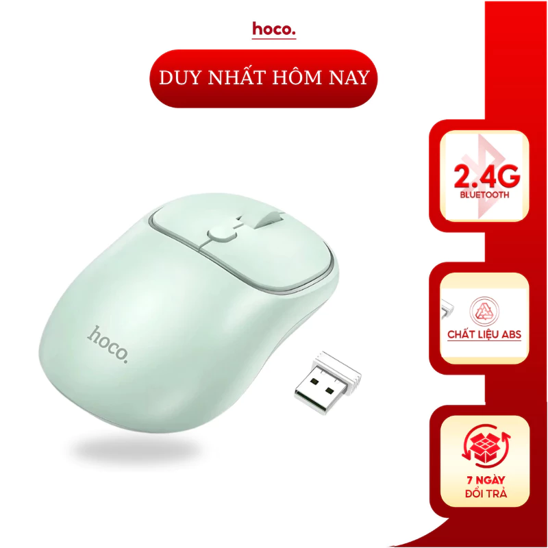 Chuột không dây GM25 Hoco, kết nối Bluetooth thiết kế nhiều màu sắc