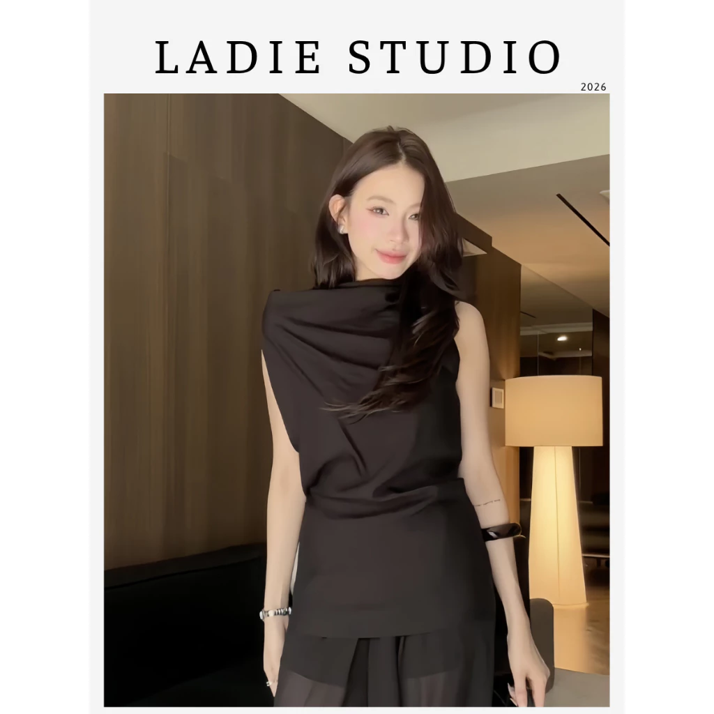 [LADIE STUDIO] Áo sát nách cổ cao Ladie Studio – áo nữ ôm dáng mock neck thanh lịch sang trọng AO05