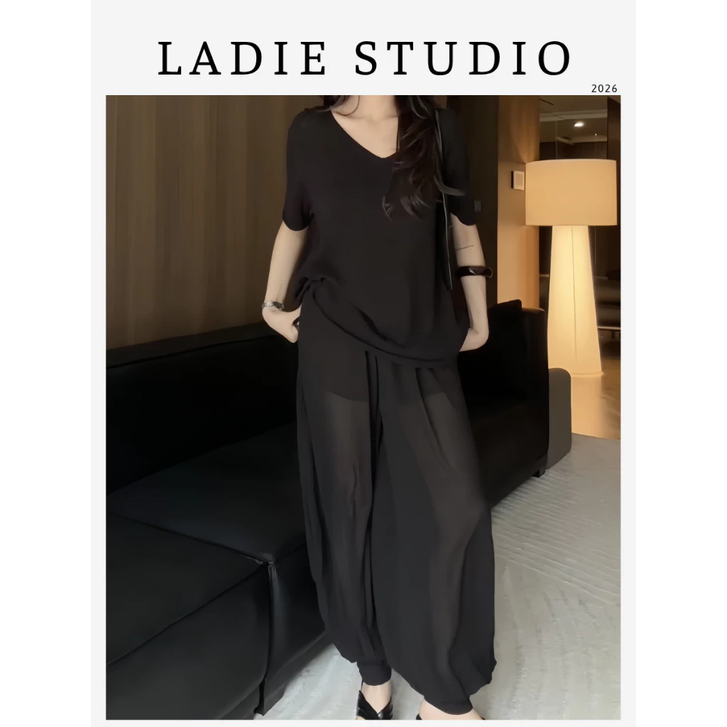[Ladie Studio] Quần baggy bo lai form rộng – quần nữ dáng balloon thoải mái hiện đại QD03