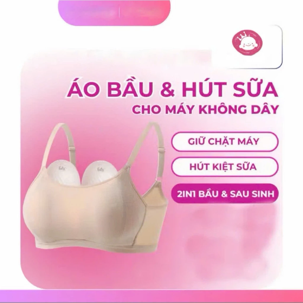 Áo Ngực Bầu - Áo Hút Sữa Cho Máy Không Dây - Thoáng Khí Thoải Mái