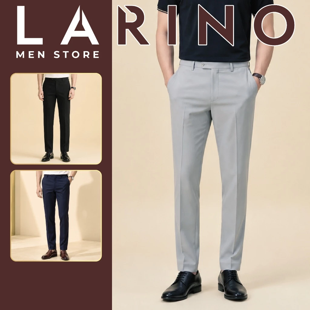 Quần Âu Nam LARINO Ống Đứng Công Sở Lịch Lãm - Quần Tây Nam Cao Cấp Tôn Dáng Không Nhăn