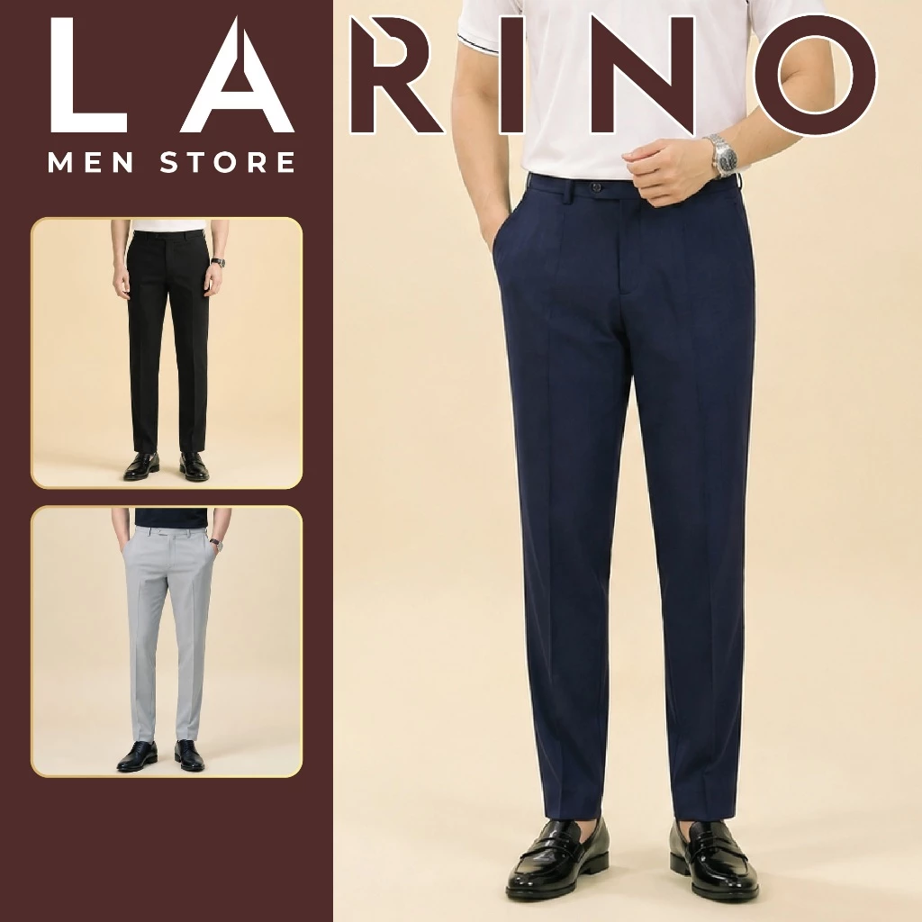 Quần Âu Nam Cao Cấp Chính Hãng LARINO - Chất Vải Mềm Mịn, Mát Lạnh, Chống Nhăn, Co Giãn Tốt