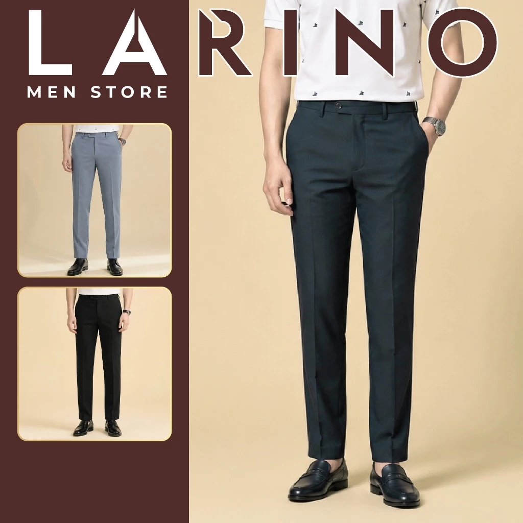 Quần Âu Nam Cao Cấp LARINO - Dáng Slimfit Co Giãn Tốt, Có Chống Nhăn, Lịch Lãm Sang Trọng