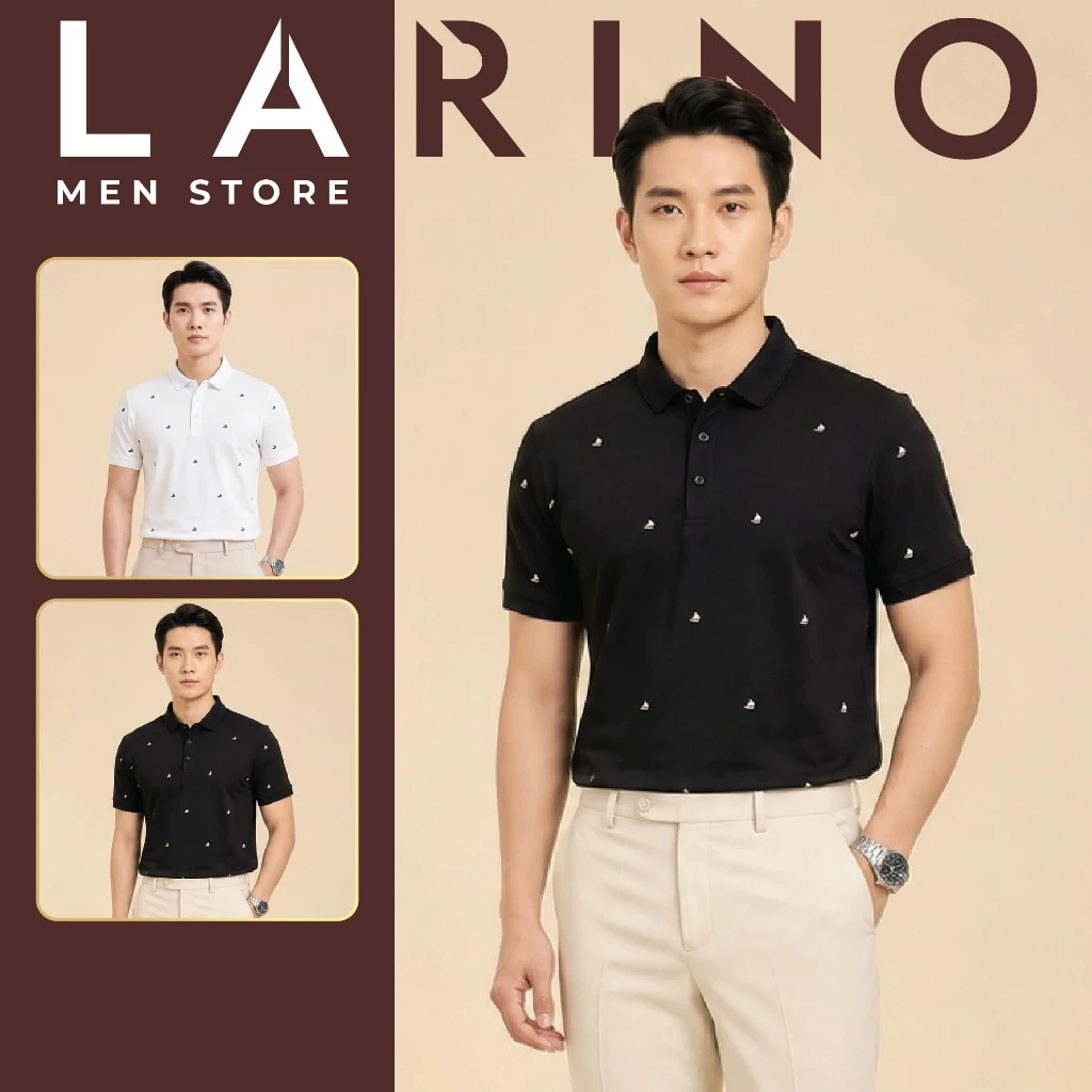 Áo Polo Nam LARINO NEW COLLECTION 2026, Áo Thun Có Cổ Nam Co Giãn, Thoáng Mát, Chống Nhăn