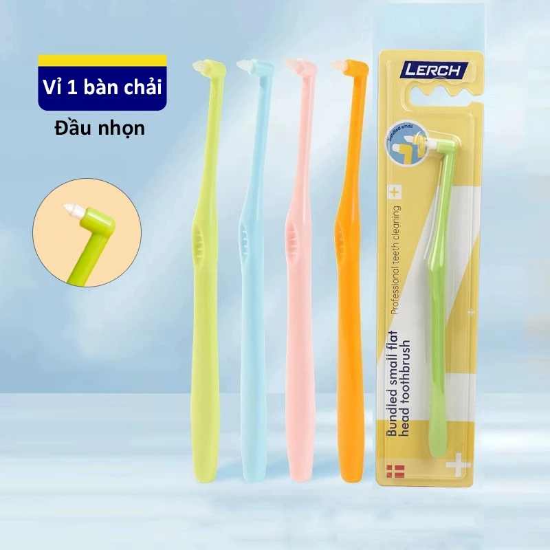 Bàn Chải Kẽ Răng Cho Răng Niềng Đầu Nhọn Và Đầu Phẳng Nhỏ Gọn Tay Cầm Vệ Sinh Sạch Sẽ Chỉnh Nha Tiện Dụng