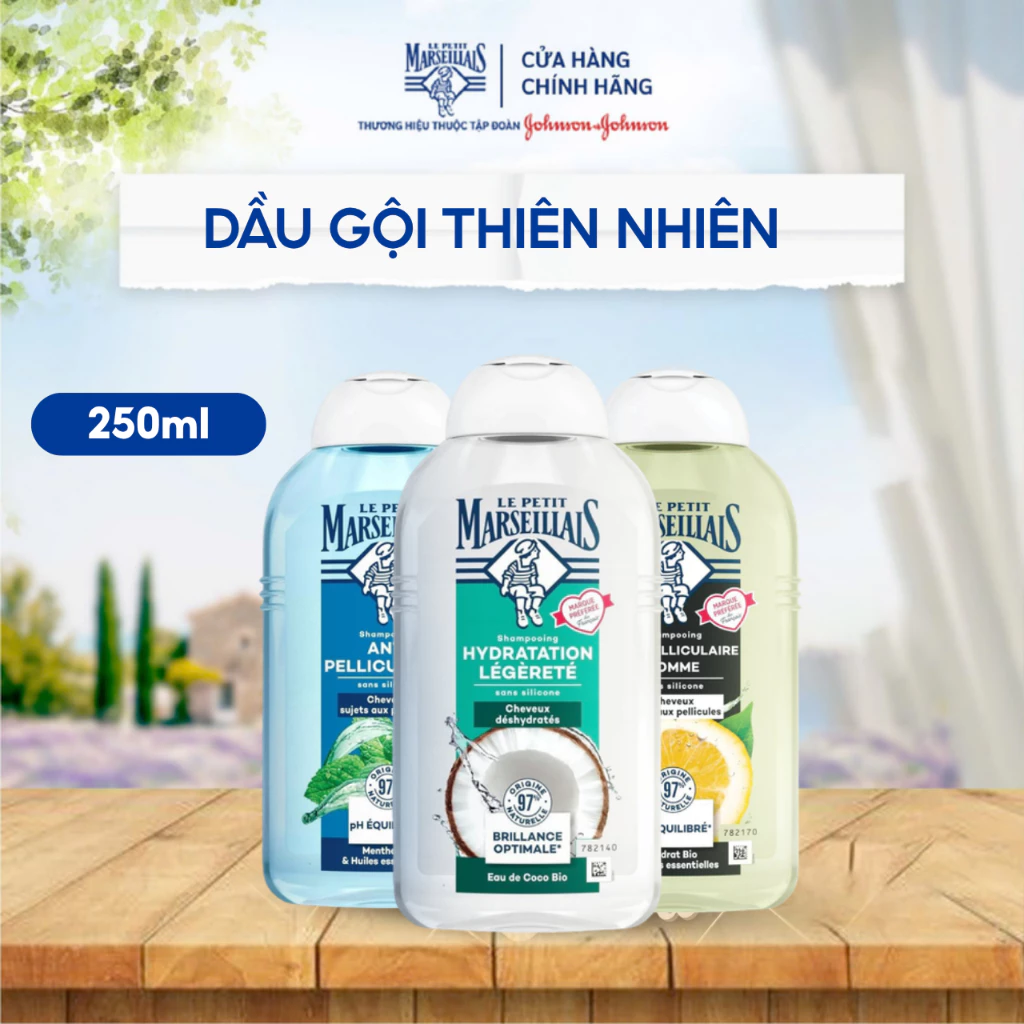 Dầu Gội Thiên Nhiên Le Petit Marseillais Hữu Cơ Nhiều Mùi Hương 250ml