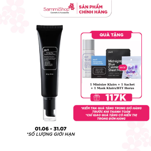 [DATE 11.2027] Dear, Klairs Kem dưỡng da Midnight Blue Clearing Water Cream 50g