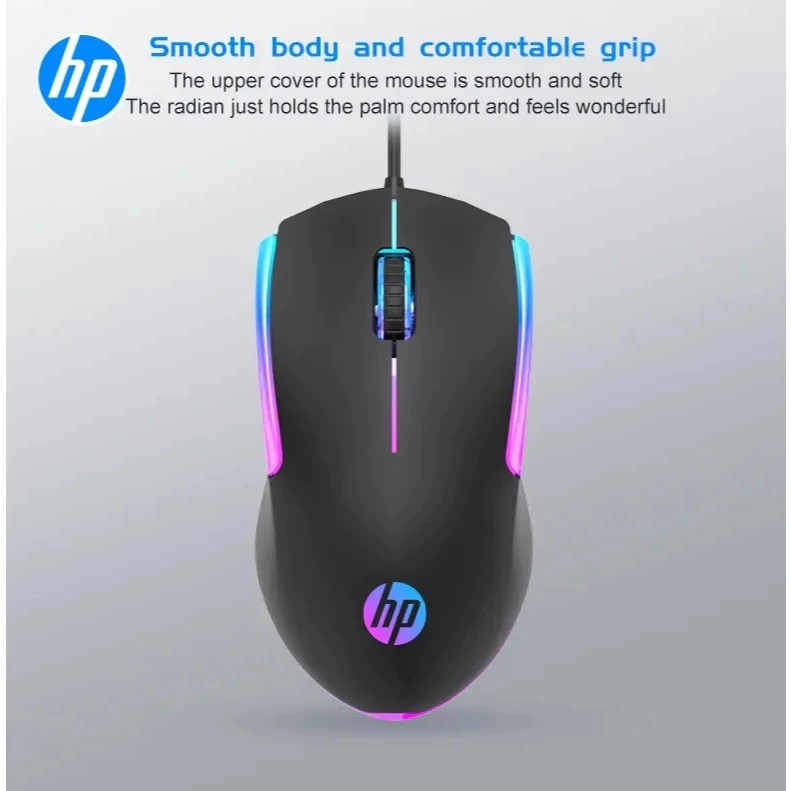 Chuột Gaming HP M160 có dây – DPI 1000, LED RGB, dùng cho máy tính & laptop