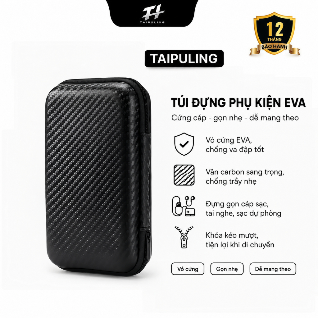 Túi đựng ổ cứng di động EVA 2.5 inch, hộp đựng pin sạc dự phòng, hộp/túi đựng…