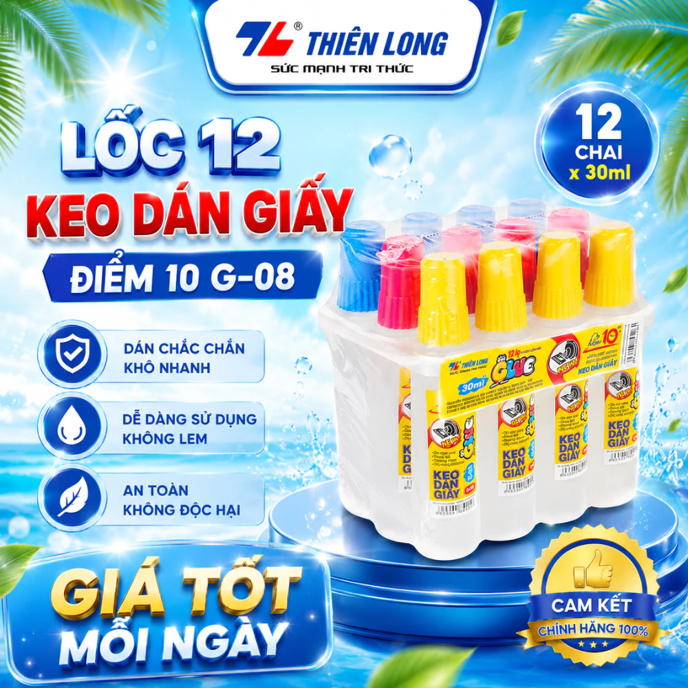 Combo 12 Keo dán giấy Điểm 10 G-08
