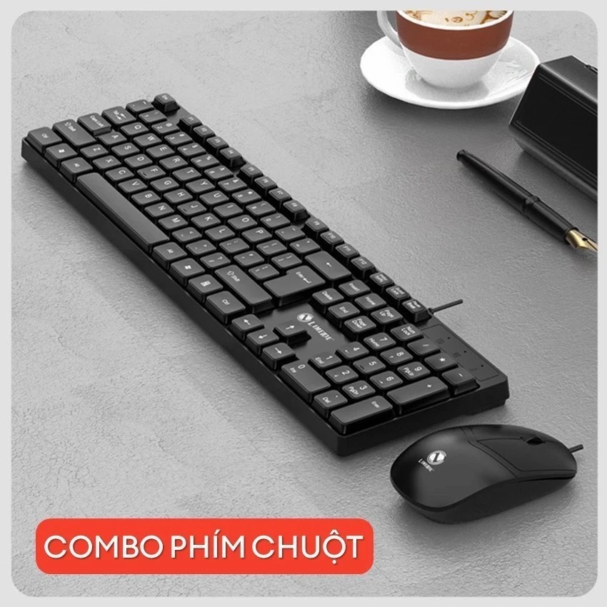 Bộ Phím Chuột Có Dây Văn Phòng K15 chuyên dụng cho văn phòng và chơi game phù hợp cho máy tính để bàn laptop