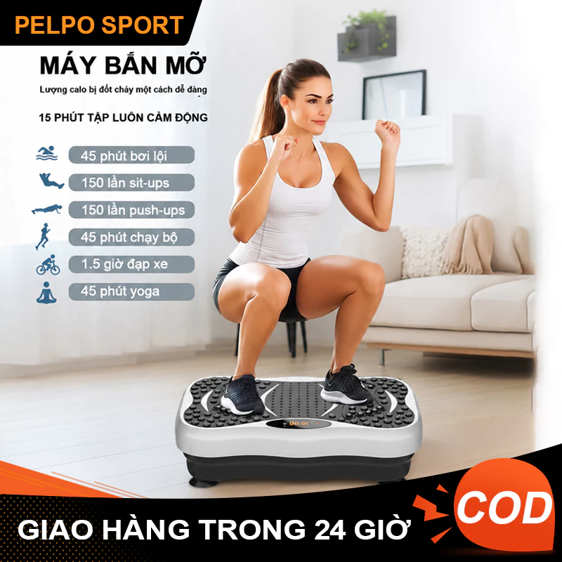 Máy Rung Giảm Mỡ Bụng Toàn Thân​ Máy Tập Thể Dục Tại Nhà Giảm Béo Hiệu Quả ​Thiết Bị Giảm Cân​