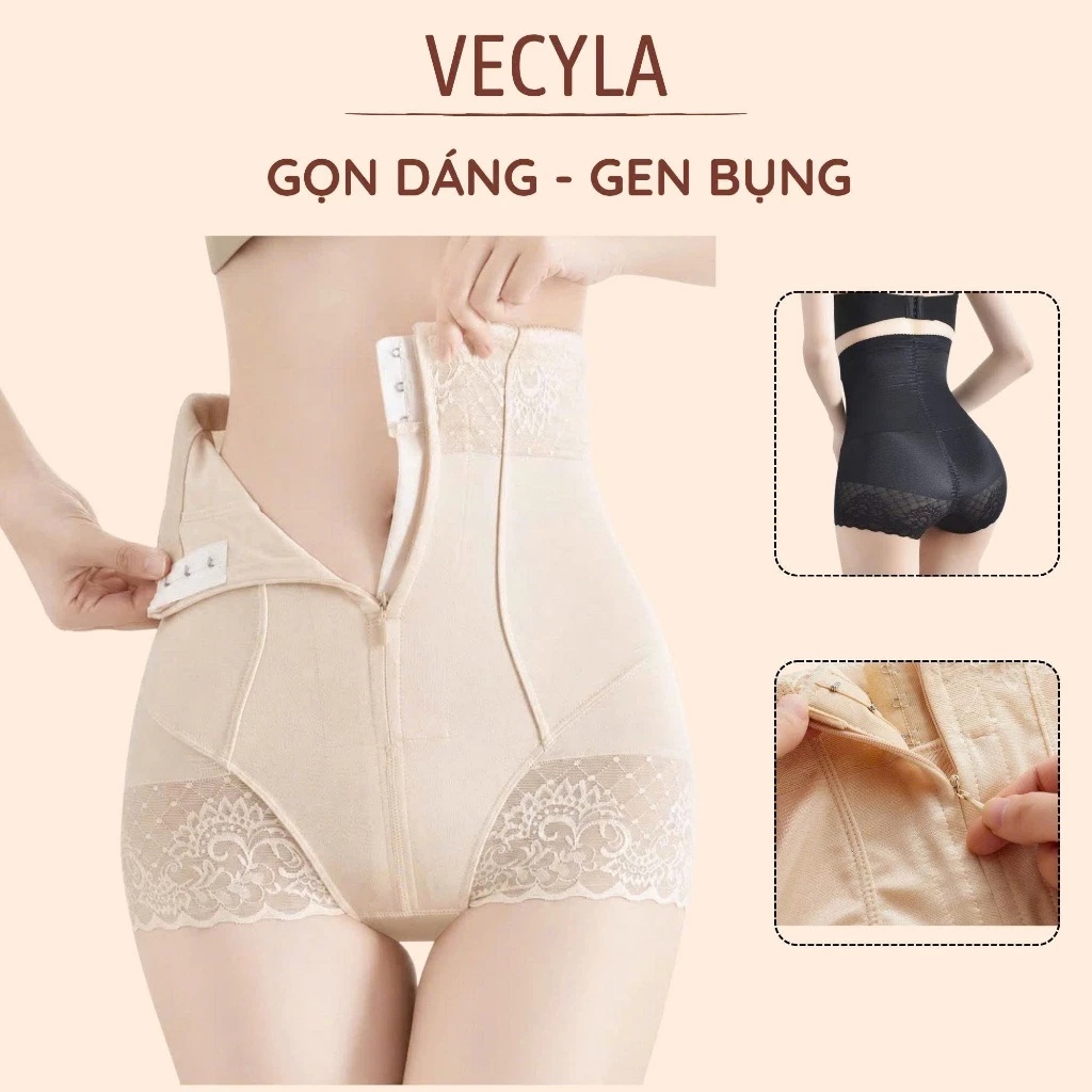 Quần Gen Bụng VECYLA- Gọn Bụng Nâng Mông, Có Nẹp Định Hình, Khóa Kéo Tôn Dáng - Mã  544