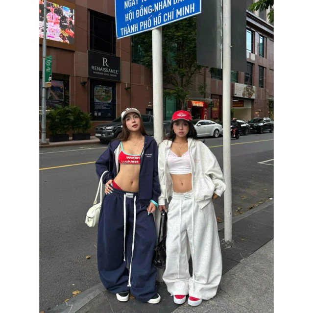 Quần dài ống rộng trơn ver2 nam nữ nỉ ép 2 da phong cách unisex