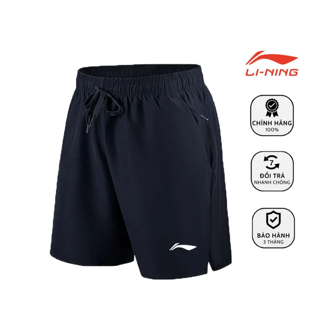 Quần đùi nam Li-Ning 10 MÀU S01 Ultra, Quần short nam vải gió thể thao mềm mát TÚI KHOÁ 2 BÊN