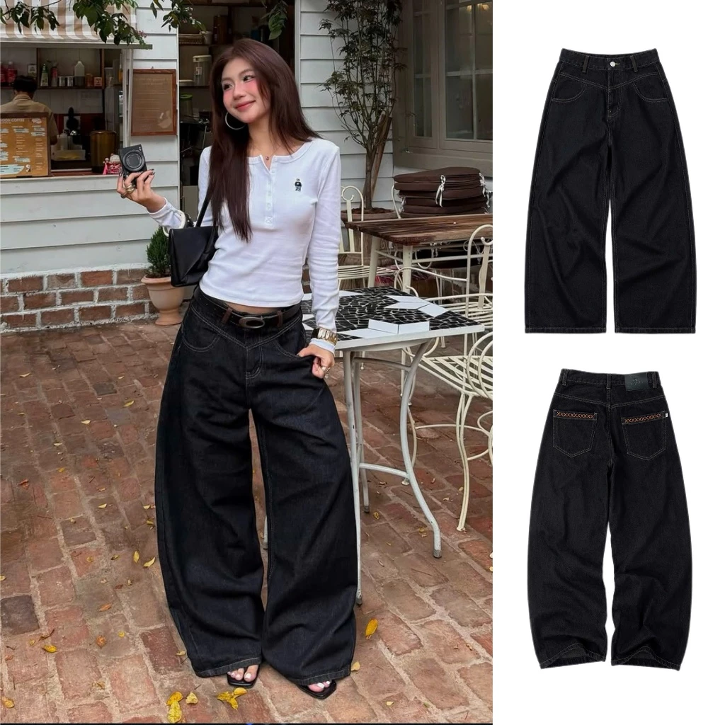 AB HOUSE - Quần jeans ống suông thêu túi HEINO thời trang nam nữ