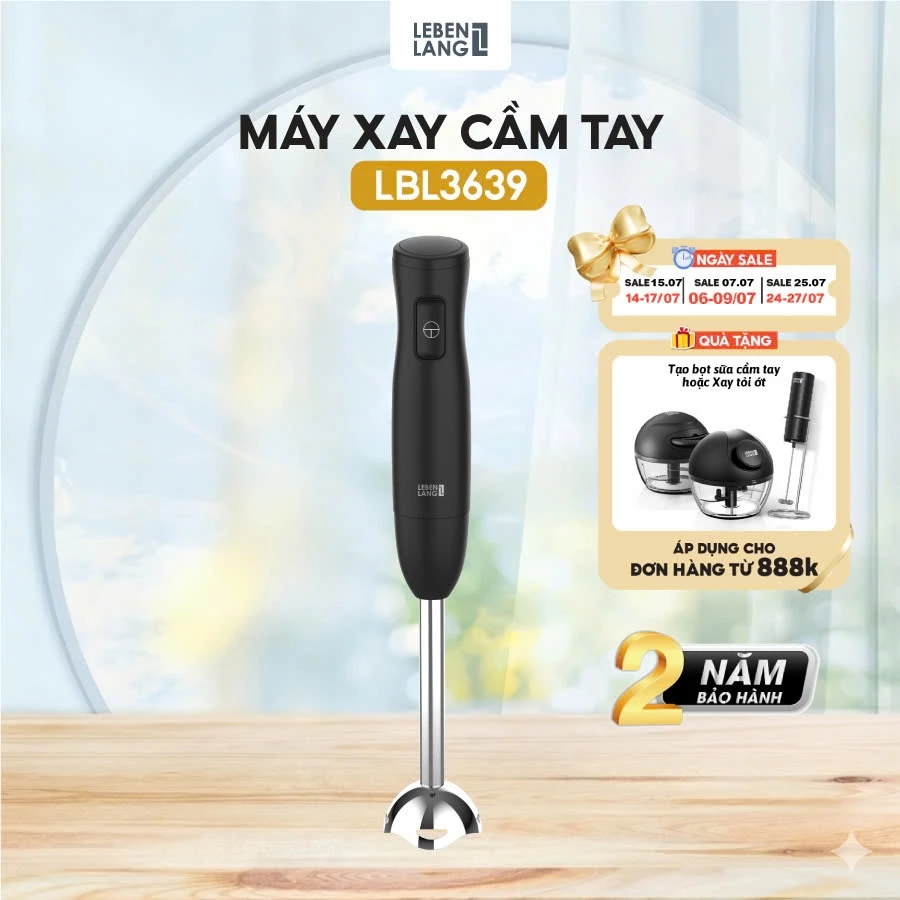 Máy Xay Cầm Tay Lebenlang LBL3639, 300W – Thiết Kế Chống Văng Bắn - Bảo hành 2 năm