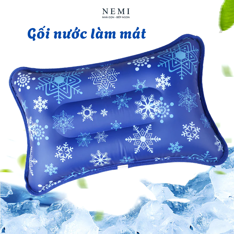 Gối Nước Làm Mát NEMI, Gối Ngủ Trưa Văn Phòng Giảm Nhiệt Mùa Hè, Gối Chống Nóng Êm Ái Thoải Mái