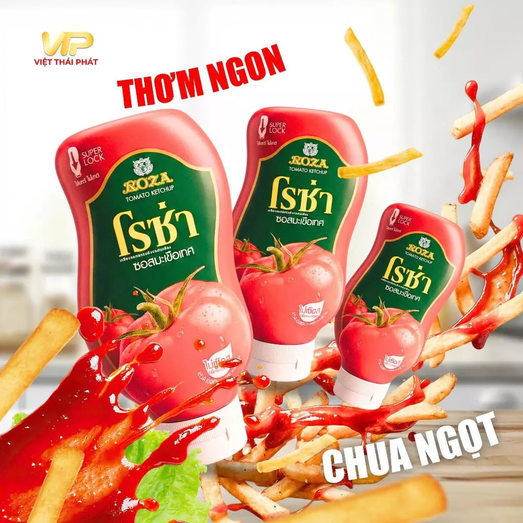 Tương Ớt Roza Gia Vị Chua Cay | Việt Thái Phát - Hàng Thái Chính Hãng (250g/chai)