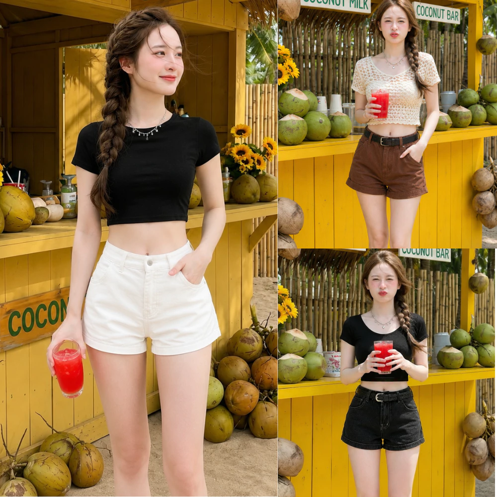 Quần Jean Short Dáng MIAA Ngắn Nữ Denim Cạp Trễ Quần Đùi Jeans Basic Trẻ Trung Năng Động _QD01