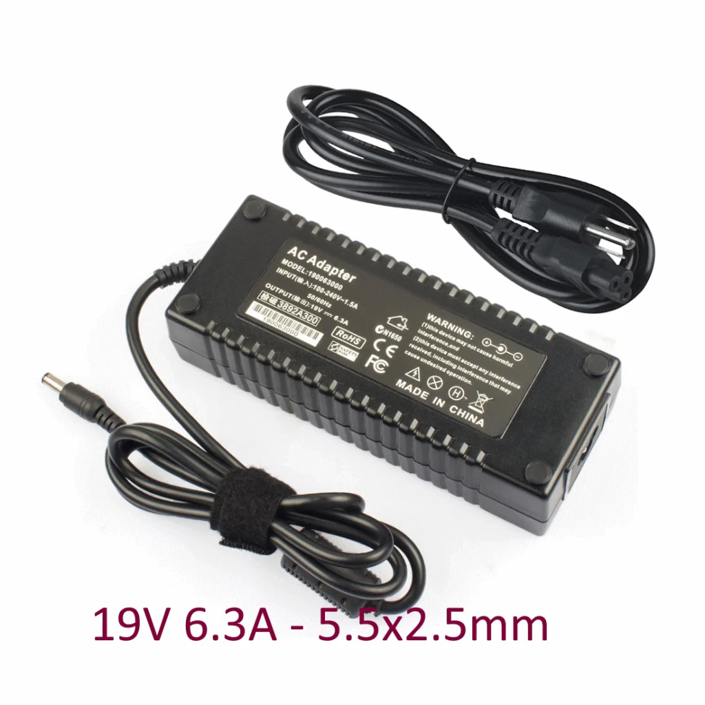 Nguồn Adapter Cao Cấp 19V 6.32A (120W) Công Suất Thực – Dòng Chuẩn Cho Máy Tính ,Camera, thiết bịsố
